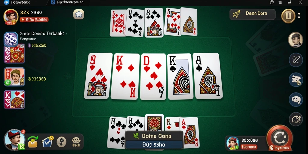 Tampilan antarmuka menarik dari game Domino 33ZK