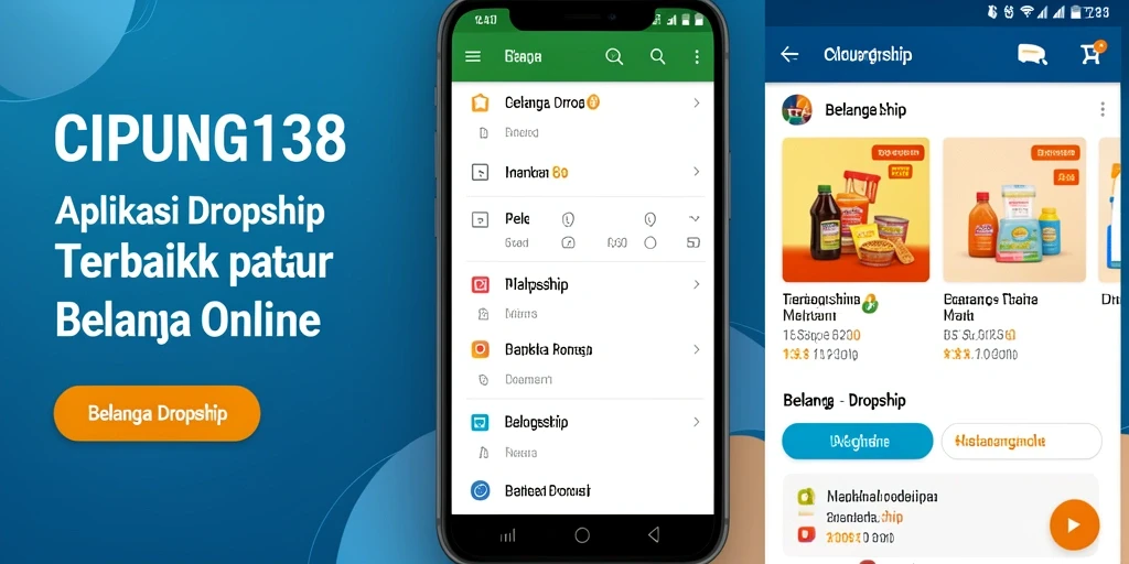 Antarmuka aplikasi CIPUNG138 untuk fungsi Dropship yang intuitif.