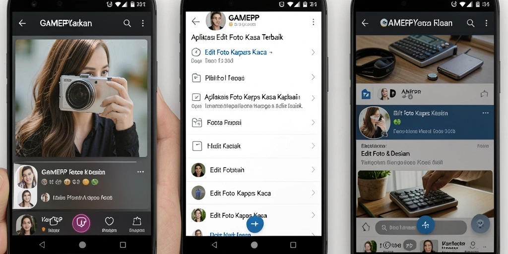 Antarmuka GAMERP yang intuitif untuk editing foto kertas kaca.