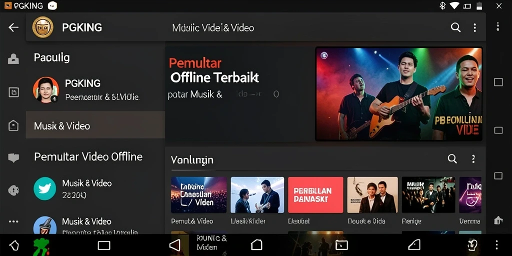 Tampilan antarmuka utama PGKING yang sederhana dan mudah digunakan.