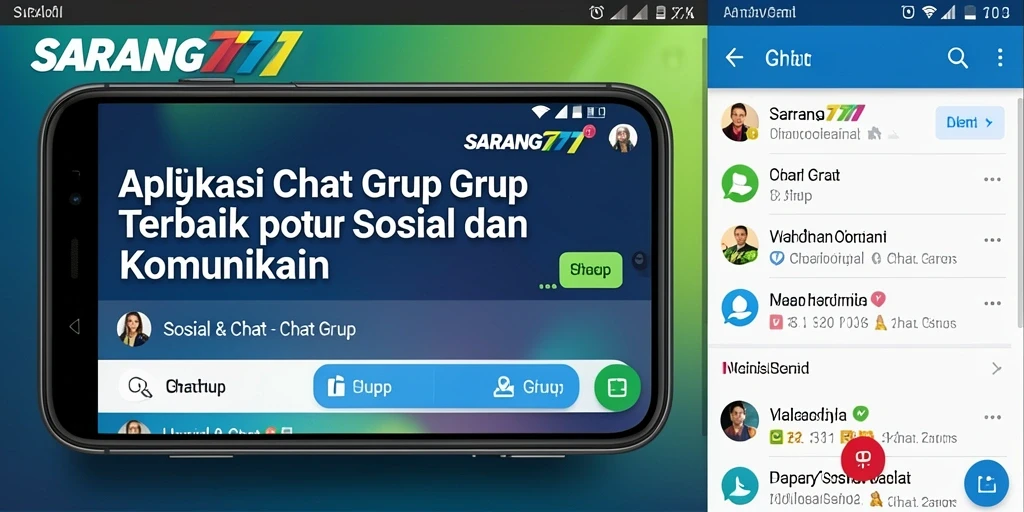 Tampilan antarmuka SARANG777 yang menawan untuk chatting grup.