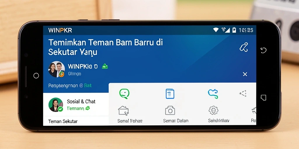 Antarmuka aplikasi WINPKR yang menarik untuk menemukan teman baru.