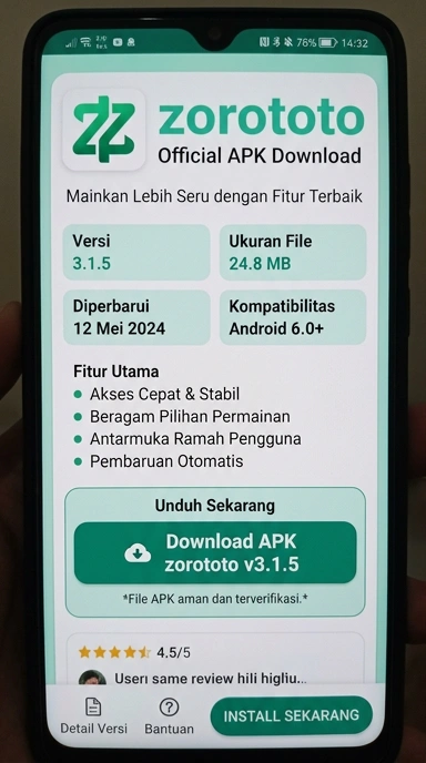 Unduh dan Instal APK Zorototo untuk Android